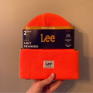 NEW 2-Pack Lee Workwear Knit Beanies